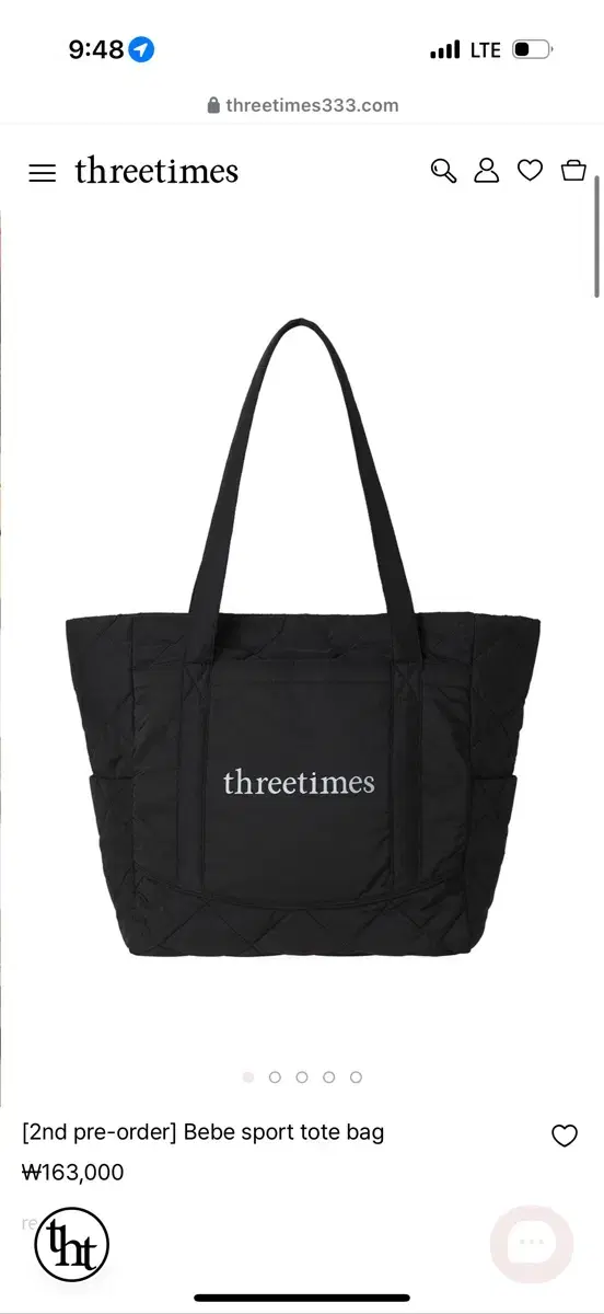 韓国商品/THREE TIMES Bebe sport tote bag ☆THREETIMES☆Bebe sport tote bag 韓国発 ショルダーバッグ